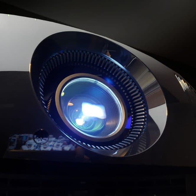 Close-up image of a projector.